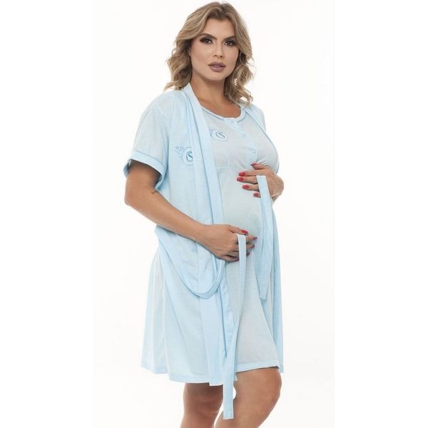 KIT CAMISOLA COM ROBE PARA GESTANTE